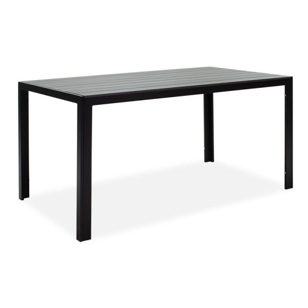 152 000003 Nares pakoworld table aluminum black-plywood anthracite 140x80x72.5cmOutdoor furniture > Garden dining sets