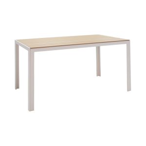 152 000006 4 Zacreta-Nares dining table set of 5 pcs pakoworld white-natural 140x80x72.5cmOutdoor furniture > Garden food table