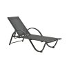152 000025 Armchair Isaia pakoworld dark brown aluminum-textilene black 57x57x83cmOutdoor furniture > Garden armchairs