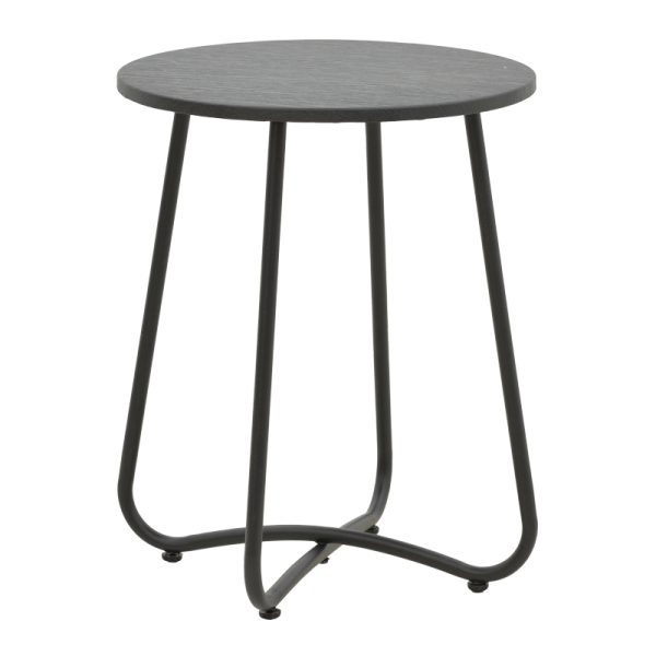 152 000047 Τable Bramwell pakoworld metal dark grey D40x50cmIndoor furniture > Coffee tables