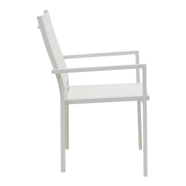 152 000076 3 Zacreta- Nares dining table set of 5 pcs pakoworld white aluminum and plywood in natural color 180x90x72.5cmOutdoor furniture > Garden food table