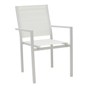 152 000077 1 Dining table Zacreta-Nares set of 7 pakoworld white aluminum and plywood in natural color 180x90x72.5cmOutdoor furniture > Garden food table