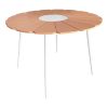 152 000090 Pinap table pakoworld black aluminum and black plywood D110x74cmOutdoor furniture > Garden dining sets