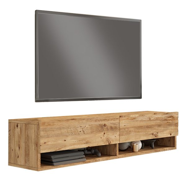 176 000063 Roscoe pakoworld wall TV unit in color sonoma 140x31.6x29.6cmIndoor furniture > TV stands