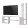 176 000223 Damon pakoworld living room set in white 140x29.5x39.5cmIndoor furniture > Living room sets
