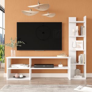 176 000223 2 Perla pakoworld living room set in white 120x29.5x41.8cmIndoor furniture > Living room sets