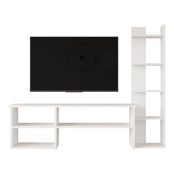 176 000223 3 Perla pakoworld living room set in white 120x29.5x41.8cmIndoor furniture > Living room sets
