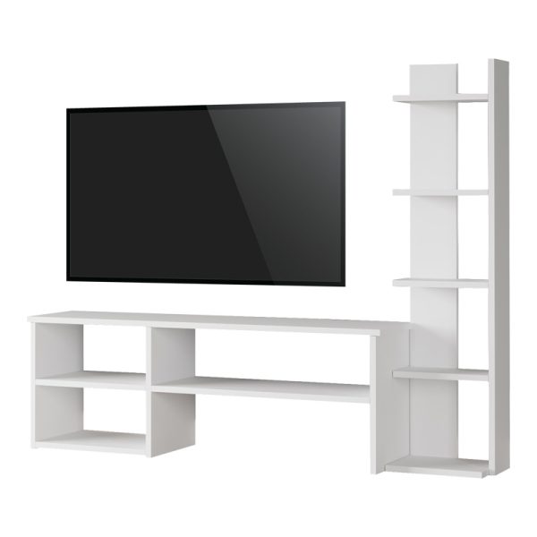 176 000223 Perla pakoworld living room set in white 120x29.5x41.8cmIndoor furniture > Living room sets