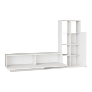 176 000225 3 Damon pakoworld living room set in white 140x29.5x39.5cmIndoor furniture > Living room sets