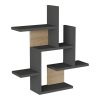 176 000228 Mago pakoworld bed, anthracite fabric, with natural wooden leg 140x200cmIndoor furniture > Beds