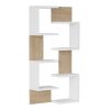 176 000229 Wall shelf Flevior pakoworld in sonoma-white color 90x22x25.6cmIndoor furniture > Wall shelves
