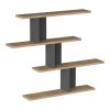 176 000232 Pomar pakoworld wall shelf in natural-anthracite shade 47.2x14.5x92.5cmIndoor furniture > Wall shelves