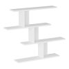 176 000233 Pomar pakoworld wall shelf in natural-white shade 47.2x14.5x92.5cmIndoor furniture > Wall shelves