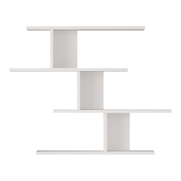 176 000233 3 Zaka pakoworld wall shelf in white shade 98.7x14.5x78cmIndoor furniture > Wall shelves