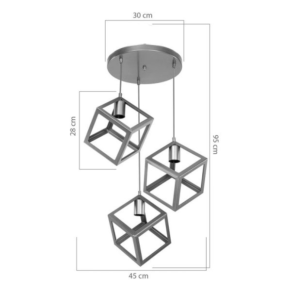 193 000049 2 Ceiling light Deepora pakoworld E27 golden 30x80x80cmLighting > Ceiling