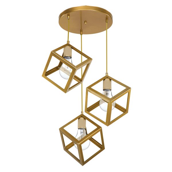 193 000049 Ceiling light Deepora pakoworld E27 golden 30x80x80cmLighting > Ceiling