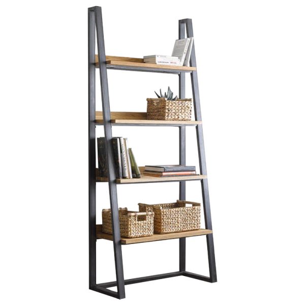 197 000064 Bookcase Ryder pakoworld walnut-black 75x36x185cmOffice furniture > Bookshelves