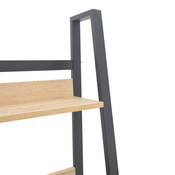 197 000293 3 Ryder pakoworld bookcase in oak-black shade 75x36x185cmIndoor furniture > Bookshelves
