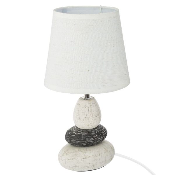 199 000456 Table lamp Rockgem pakoworld Ε27 ivory-anthracite D18x33cmLighting > Table