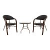 200 000332 Dining set 5pcs Paula pakoworld metal-pe brownEASTER OFFERS