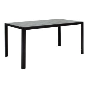 200 000379 4 Garden dining room Nares-Moly set 7pcs pakoworld aluminum black-textilene grayOutdoor furniture > Garden food table