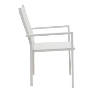 200 000381 3 Garden dining set Zacreta-Nares 7-piece pakoworld aluminum-textilene in white shadeOutdoor furniture > Garden food table