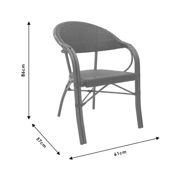 200 000483 3 Dining set 5pcs Paula pakoworld metal-pe brownEASTER OFFERS