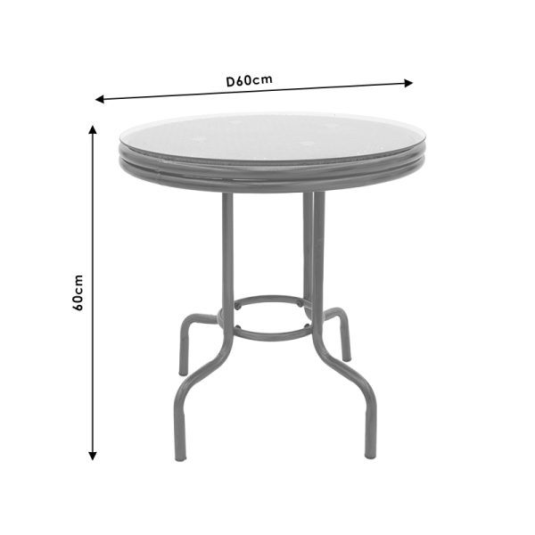 200 000483 4 Dining set 5pcs Paula pakoworld metal-pe brownEASTER OFFERS