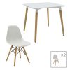 200 000506 Julita-Gaston pakoworld dining table set of 5 in natural and black D80x73cmStudent Offers