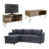 200 000512 Student office set Payton-Presley pakoworld grey-wenge set 2 pcsStudent Offers
