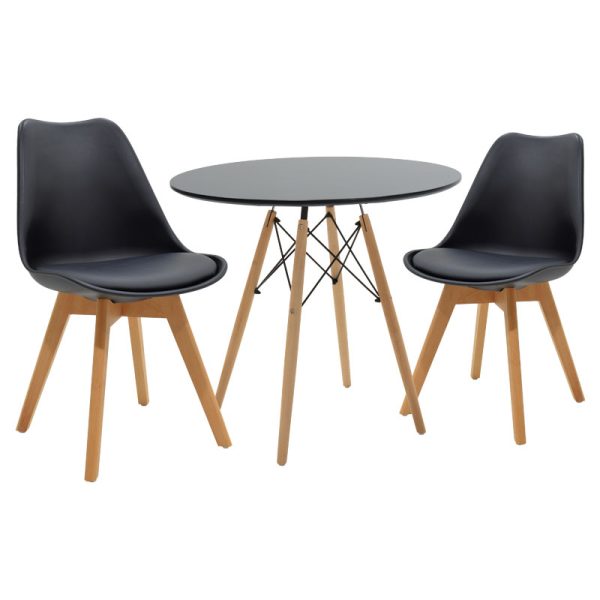 200 000601 Gaston-Julita pakoworld student dining room furniture package set of 3 pcs Φ80x73cmStudent Offers