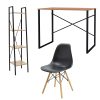200 000659 Natali-Gaston pakoworld dining set 5pcs black-natural 120x80x76cmStudent Offers