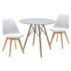 200 000695 Student kitchen furniture package Deli pakoworld set of 3 pcs in white coolor 80x80x76cmStudent Offers