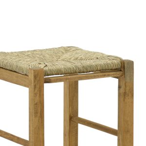 200 000745 3 Coffee shop stool without width with mat Bodier-Charchie I pakoworld walnut wood 35x35x78cmIndoor furniture > Stools