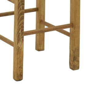 200 000745 4 Coffee shop stool without width with mat Bodier-Charchie I pakoworld walnut wood 35x35x78cmIndoor furniture > Stools