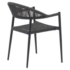 200 000847 2 Dining table Kliton-Freiburg set of 5 pakoworld aluminum in anthracite shade 80x80x74cmOutdoor furniture > Garden food table