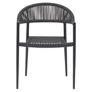 200 000847 4 Dining table Kliton-Freiburg set of 5 pakoworld aluminum in anthracite shade 80x80x74cmOutdoor furniture > Garden food table