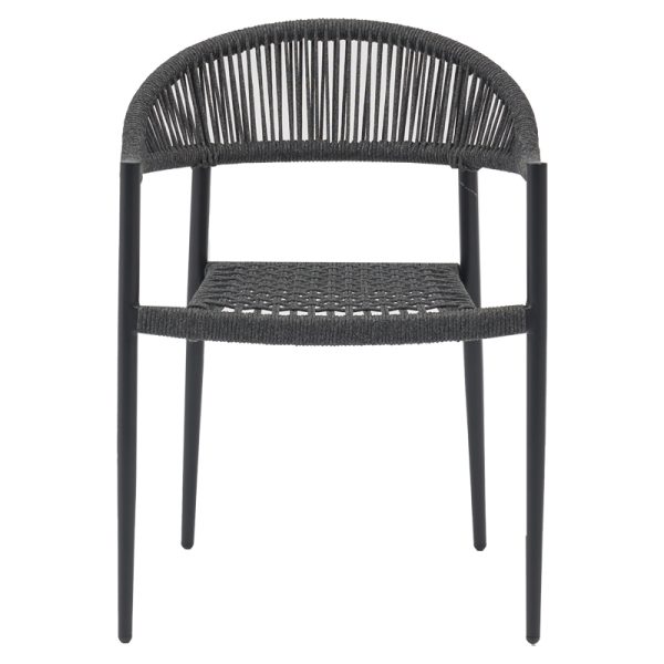 200 000847 4 Dining table Kliton-Freiburg set of 5 pakoworld aluminum in anthracite shade 80x80x74cmOutdoor furniture > Garden food table