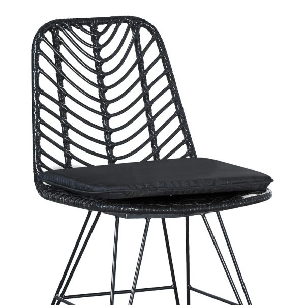 200 000856 3 Kliton-Naoki dining table set of 5 pakoworld anthracite aluminum and metal in black shade 80x80x74cmOutdoor furniture > Garden food table