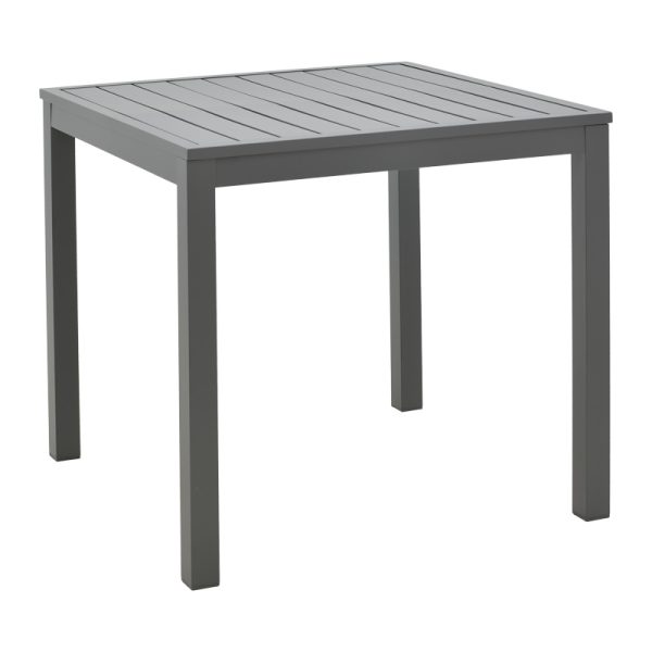 200 000856 4 Kliton-Naoki dining table set of 5 pakoworld anthracite aluminum and metal in black shade 80x80x74cmOutdoor furniture > Garden food table