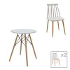 200 000977 Afina bedside table pakoworld mdf in white glossy color 50x35x41cmIndoor furniture > Bedside tables