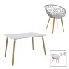 200 001000 Chair Bella pakoworld light grey fabric-black metal leg 43x52x88cmIndoor furniture > Chairs