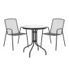 200 001132 Deckchair Mailo pakoworld dark grey aluminum and textilene in black shade 71x206x30cmOutdoor furniture > Sunbeds