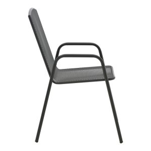 200 001132 3 Watson-Pomedon pakoworld dining set 3pcs metal in black shadeOutdoor furniture > Garden food table