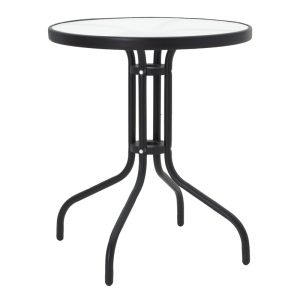 200 001132 4 Watson-Pomedon pakoworld dining set 3pcs metal in black shadeOutdoor furniture > Garden food table