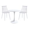 200 001148 Elijah-Bella pakoworld dining table set of 3 in white-grey color Φ60x74cmIndoor furniture > Dinning sets