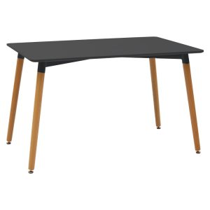 200 001156 4 Dining table set of 5 pieces Natali-Parker pakoworld madf in black-natural color 120x80x76cmIndoor furniture > Dinning sets