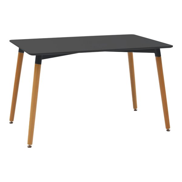 200 001167 4 Dining table set of 5 pieces Natali-Caron pakoworld mdf in black--natural color 120x80x76cmIndoor furniture > Dinning sets