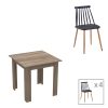 200 001187 Dining table set of 5 pieces Manka-Gaston pakoworld in sonoma truffle-black color 110x80x77cmIndoor furniture > Dinning sets