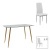 200 001209 Dining table set of 3 pieces Cuba-Bella pakoworld madf in sonoma-dark grey color 70x70x76cmIndoor furniture > Dinning sets
